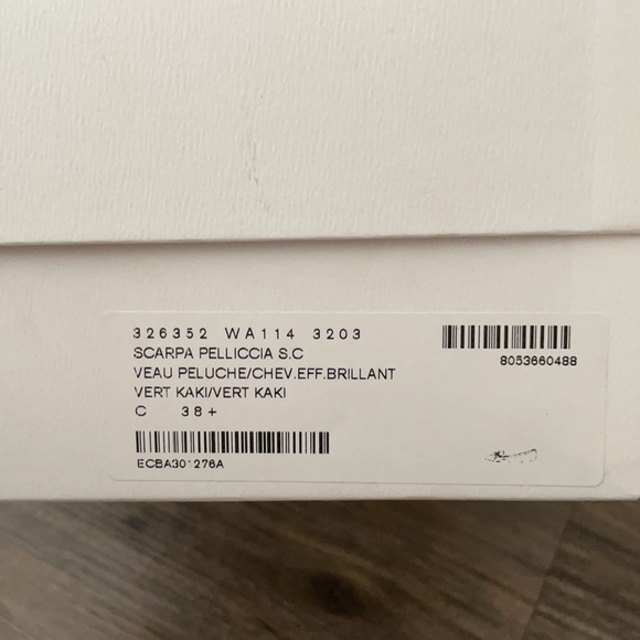 Balenciaga NWT Calf Hair flats in khaki green - Picture 6 of 8